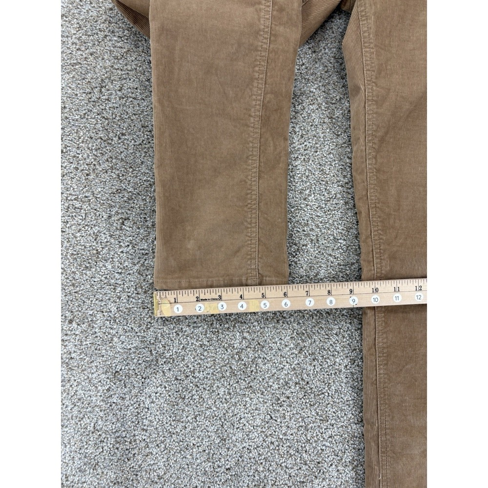 Garnet Hill Corduroy Straight‎ Leg Pants Women's 6 Tan Stretch Cotton Minimalist - Picture 10 of 10